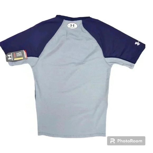 Under Armour HeatGear Compression Short sleeved shirt Blue&Gay #1228747 XL - Picture 2 of 9